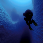 Cave Diving in an Iceberg