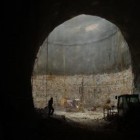 Entrance of the newly discovered cave in Jerusalem