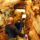 Visitors going down the steps in Wind Cave National Park.