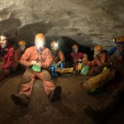 In cave during the preparatory training of the CAVES 2011