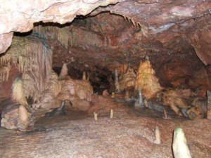 An interior view of Kent's Cavern in England