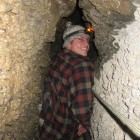 Christian Woodard entering Weybridge Cave