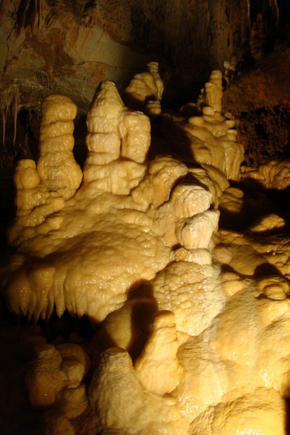 Stalagmites in France's Grotte de Dargilan