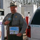 Mammoth Cave Safety Officer Mark Rich with the Award