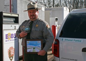Mammoth Cave Safety Officer Mark Rich with the Award