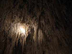 Stalactites inside Jewel Cave