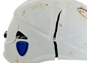 A Damaged Petzl Helmet