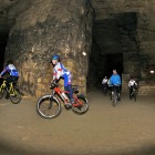 Cycling through the tunnels at Valkenburg