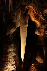 Crystal King the largest Stalactite in the Ohio Caverns