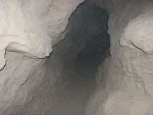 Inside one of the Mud Caves in Arroyo Tapiado