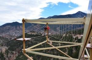 Cave of the Winds Wind Walker Challenge Course over Williams Canyon