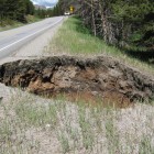 Deep Sinkhole Next to U.S. Route 24 in Colorado