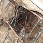 Looking up the entrance shaft of Committee Pot entrance to Notts II Cave