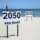 Predictions of Where Sea Levels Will Be in 2030 and 2050 at Western Australia's Cottesloe Beach.