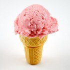 A Delicious Strawberry Ice Cream Cone