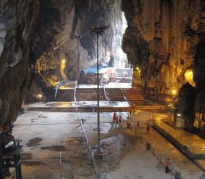 Inside Batu Caves near Kuala Lumpur, Malaysia.