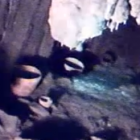 Inside Alepotrypa Cave in Greece.