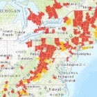 A Map showing the story of White-nose Syndrome through its geographic progression.