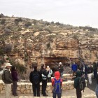 Participants listen as George Veni discusses the natural entrance of Carlsbad Caverns.