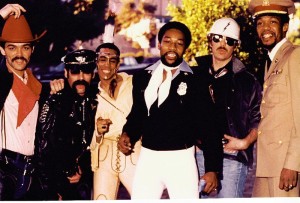 Original members of the disco group Village People in 1978.