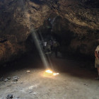 Lava Tube Cave in Mojave Desert National Preserve.