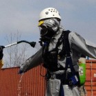 Alaska National Guard's 103rd Civil Support Team Decontaminating.
