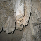 Recently vandalized stalactites inside Sequoia National Forest's Packsaddle Cave.