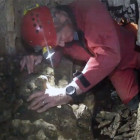 Boyd Matson caving in Macedonia.