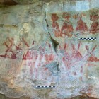 INAH specialists located the cave paintings in the Sierra de San Carlos, Tamaulipas.