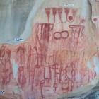 INAH specialists located the cave paintings in the Sierra de San Carlos, Tamaulipas.