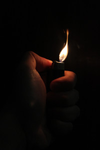 An open flame can be used to test oxygen levels.