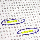Lost & Found Word Search.