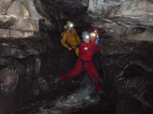 New cavers participating in a Try Caving weekend.