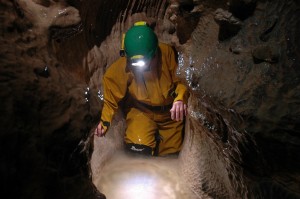 Kate Lavender Duncan on a trip through Baker's Rift, Pollnagollom, Co Clare.