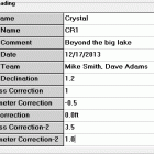 Compass’s new back sight correction factors feature.