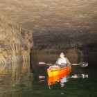 Don Marsan conducts kayak tours of the 150-acre underground lake that is part of the Crystal City Underground complex. Photo by Tom Carlson