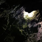 Looking out from inside Malaysia's Wind Cave.