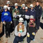 Cumberland Christian School students geared up to explore Hamilton Cave.