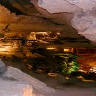Inside War Eagle Cavern.