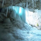 Inside Rifle Mountain Park's Lower Ice Cave on January 1, 2015.