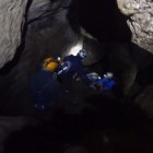 Dragon Breath Grotto members inside West Virginia's Sharps Cave.