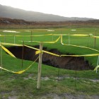 The sinkhole at Traigh Golf Club.
