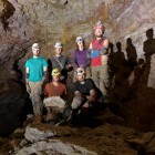 Cavers celebrate the 175 mile mark in Jewel Cave National Monument.