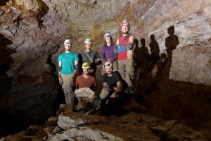 Cavers celebrate the 175 mile mark in Jewel Cave National Monument.