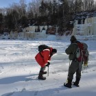 Rangers checking the ice along Wisconsin’s Apostle Islands National Lakeshore.