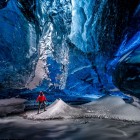 Inside Iceland's giant Vatnajokull glacier.