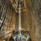 Ruby Falls, the tallest and deepest underground waterfall open to the public.