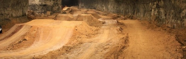 One of the trails in the Mega Underground Bike Park.