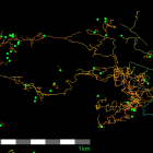 A cave system survey on Survex.