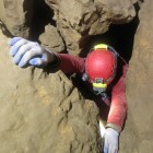 Nicholaus Vieira inside Alberta's Rat's Nest Cave.